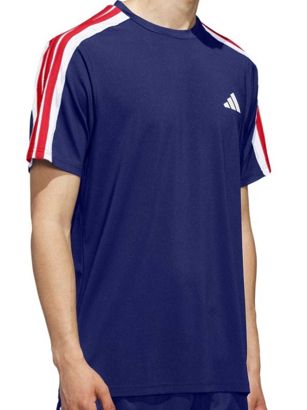 NWT - Adidas Men's 3-Stripe Performance Tee Blue – Size 2XL